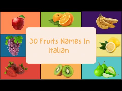 30 Italian words about Fruit - Italian Vocabulary with Pictures