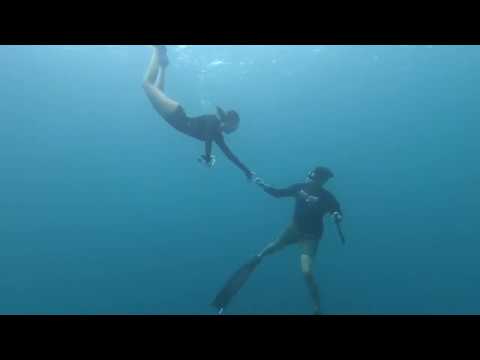 first time freediving at surin island with suntan tour l visiting Moken village
