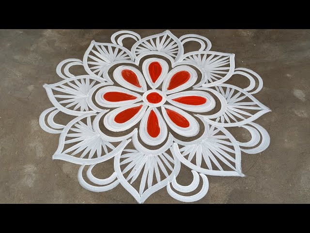 Laxmi puja special floor alpana rangoli by shyamali rangoli art