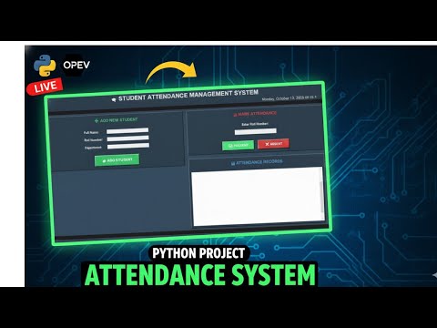 In 2 Minute Fast Student Attendance Management System In Python Gui Database Python Coding