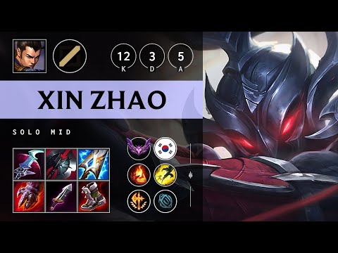 Xin Zhao Mid vs Talon: Triple Kill, Unstoppable - KR Master Patch 14.24