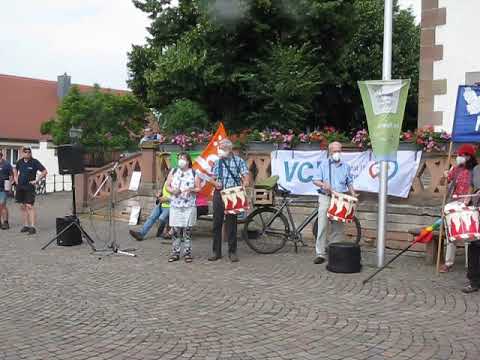 Kundgebung in Großostheim am 25.06.2021gegen den Ausbau der B469