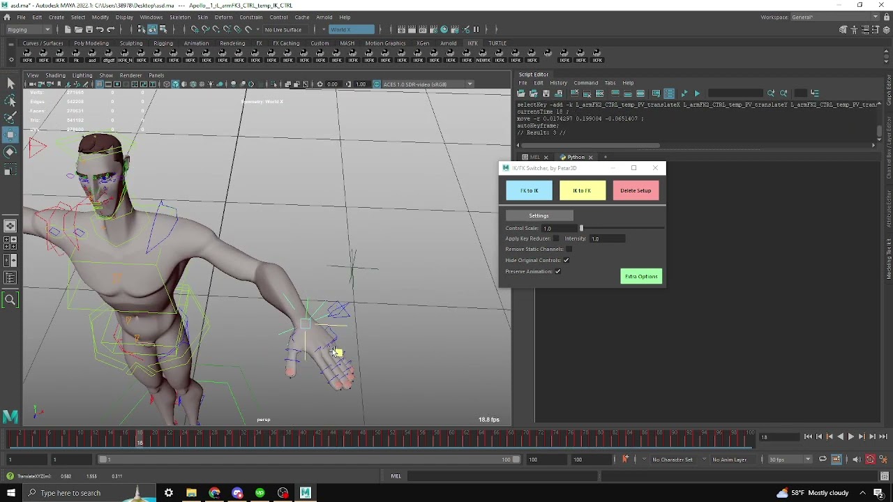 Maya Python Script - IK/FK Switcher