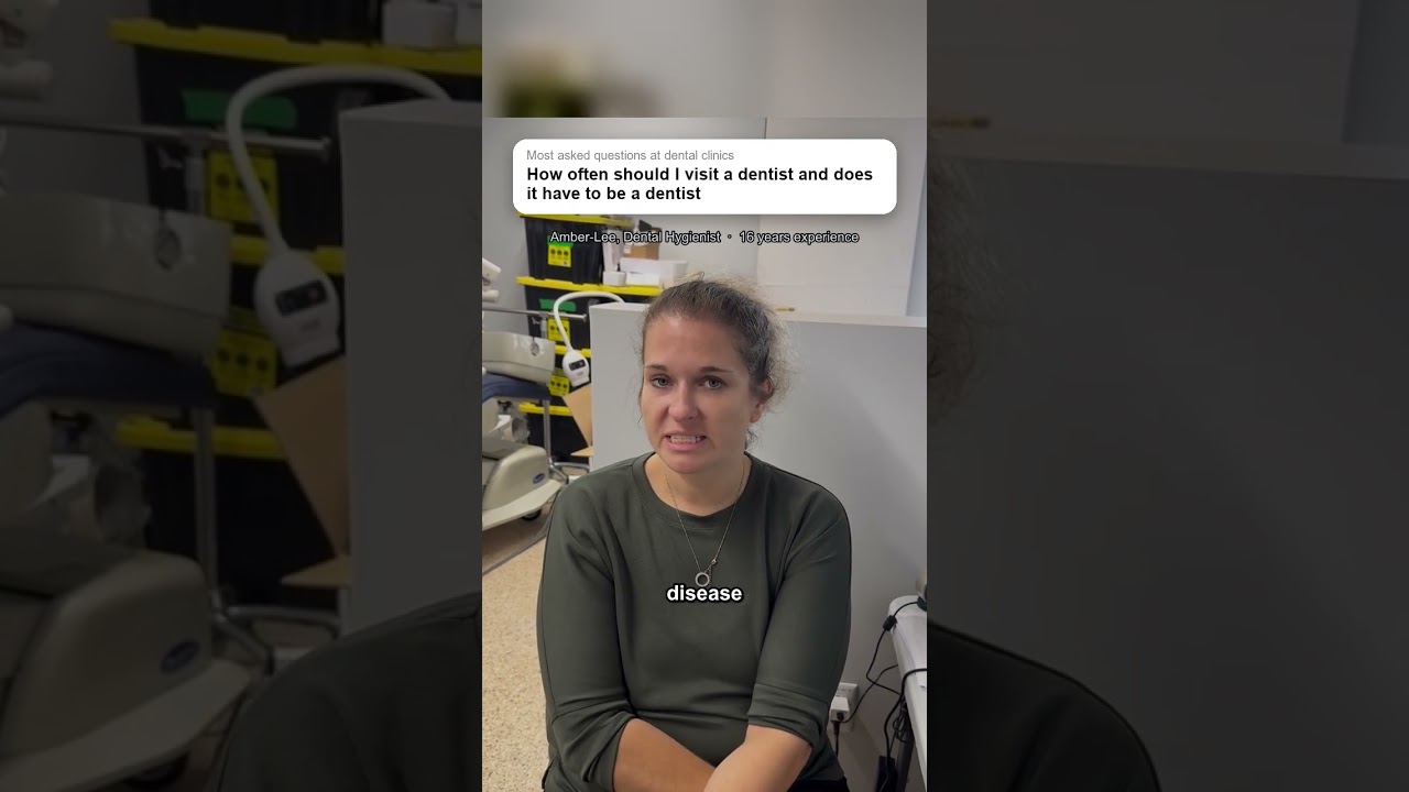 Amber-Lee, registered dental hygienist, explains how often to visit and whether it has to be a dentist at Bright White Dental Hygiene Clinic in Riverview NB