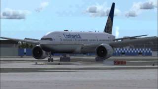 FS2004 - Triple 7 Continental Airlines Landing