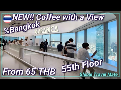 55th Floor NEW Hotspot Cheapest Views Bangkok %Arabica Coffee Empire Tower 🇹🇭 Thailand