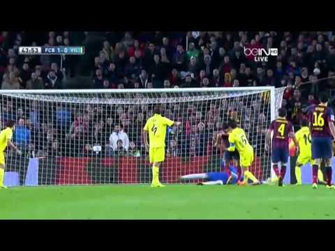 Barcelona - Villarreal Highlights HD 14.12.2013