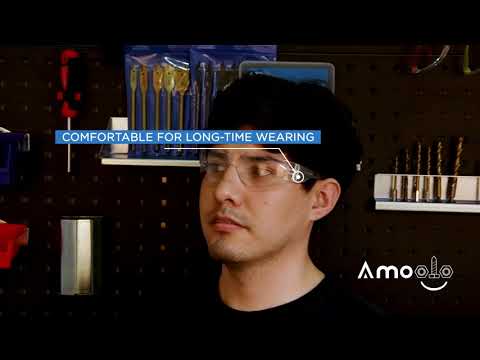 amoolo Safety Glasses Clear (Bulk Pack of 24), Anti-Scratch Clear Lens-Protective Eyewear for Work