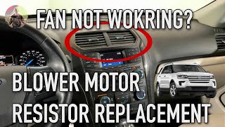 2011-2019 Ford Explorer Blower Motor Resistor Replacement Guide