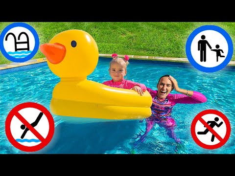 Alice learns safety rules in the pool - Useful story for kids