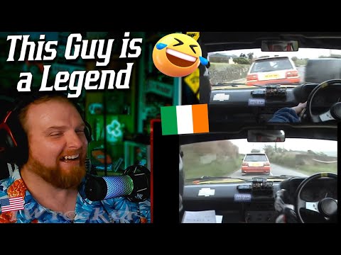 NASCAR Fan Reacts to HILARIOUS Irish Co-Driver Moments in Rally Car