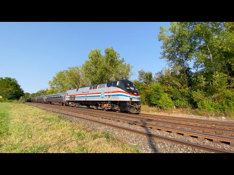 [4K] Amtrak 284 with a classic horn salute! Weedsport, NY (9/22/20)