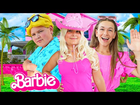 KIDS TRANSFORM into BARBIE and KEN! *going out in public* 🩷💙