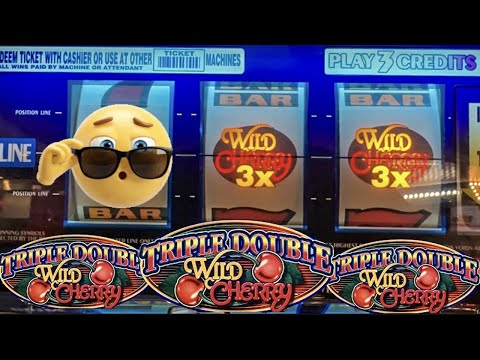 Old School Triple Double Wild Cherry Classic 3 Reel Slot Machine