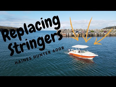 Fibreglassing Stringers into a Haines Hunter 600R