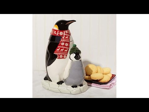 Jeffrey Banks Penguin Jar with David's Shortbread Cookies