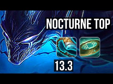 NOCTURNE vs GNAR (TOP) | 6/1/3, 1.3M mastery, 600+ games | KR Grandmaster | 13.3