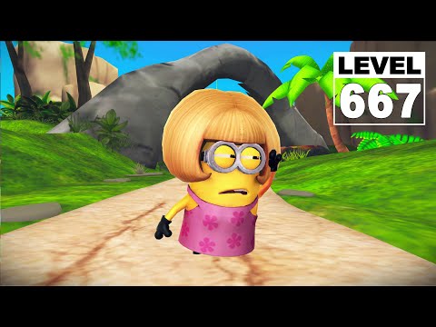 Despicable Me: Minion Rush The Volcano Island Lvl 667- Mom Minion run 03m 00s with the Banana Vacuum
