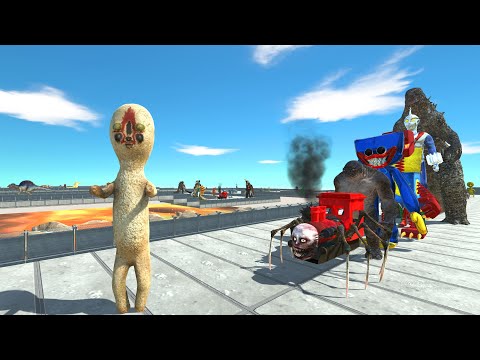 SCP 173 Fight Godzilla LAVA DEATH RUN - Animal Revolt Battle Simulator