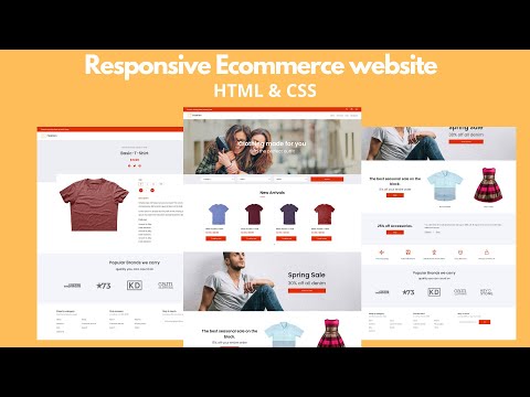 How To Make Ecommerce Website Using HTML And CSS Step By Step | Create Responsive e-Commerce Website