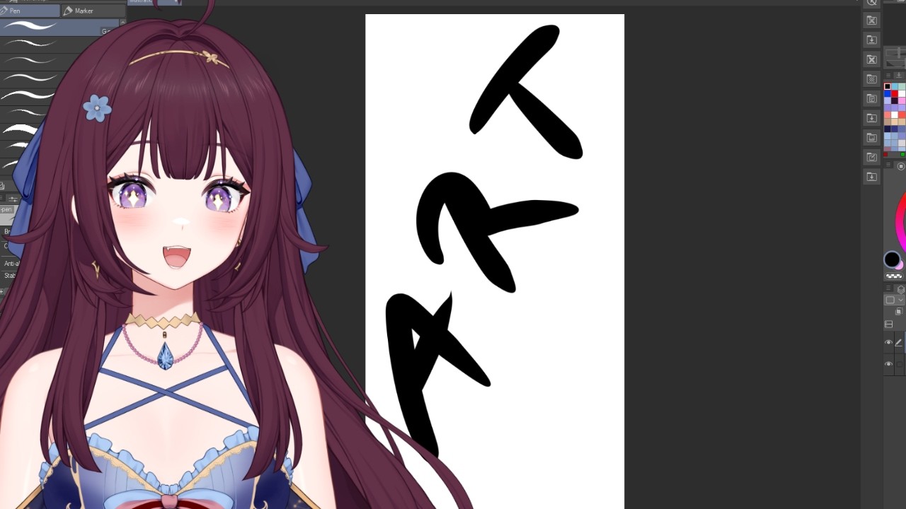 I wanna learn how to draw and rig a VTuber model.. so Day 1 it is