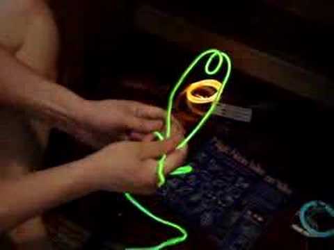 electroluminescent neon line wire lighting