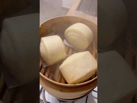 Chinese Steamed Buns (Mantou) 🥢 #chinesefood #steamedbuns #mantou #饅頭 #vegan