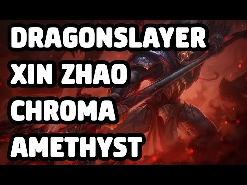 DRAGONSLAYER XIN ZHAO CHROMA AMETHYST SKIN SPOTLIGHT - LEAGUE OF LEGENDS