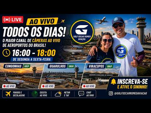 AO VIVO 4K - TRIPLO AEROPORTO com CAROL e EDU -  CONGONHAS, GUARULHOS e VIRACOPOS 09/09/26