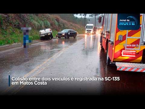 Colisão entre dois veículos é registrada na SC-135 em Matos Costa