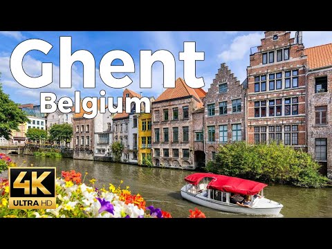 Ghent (Gent) 2022, Belgium Walking Tour (4k Ultra HD 60 fps) - With Captions