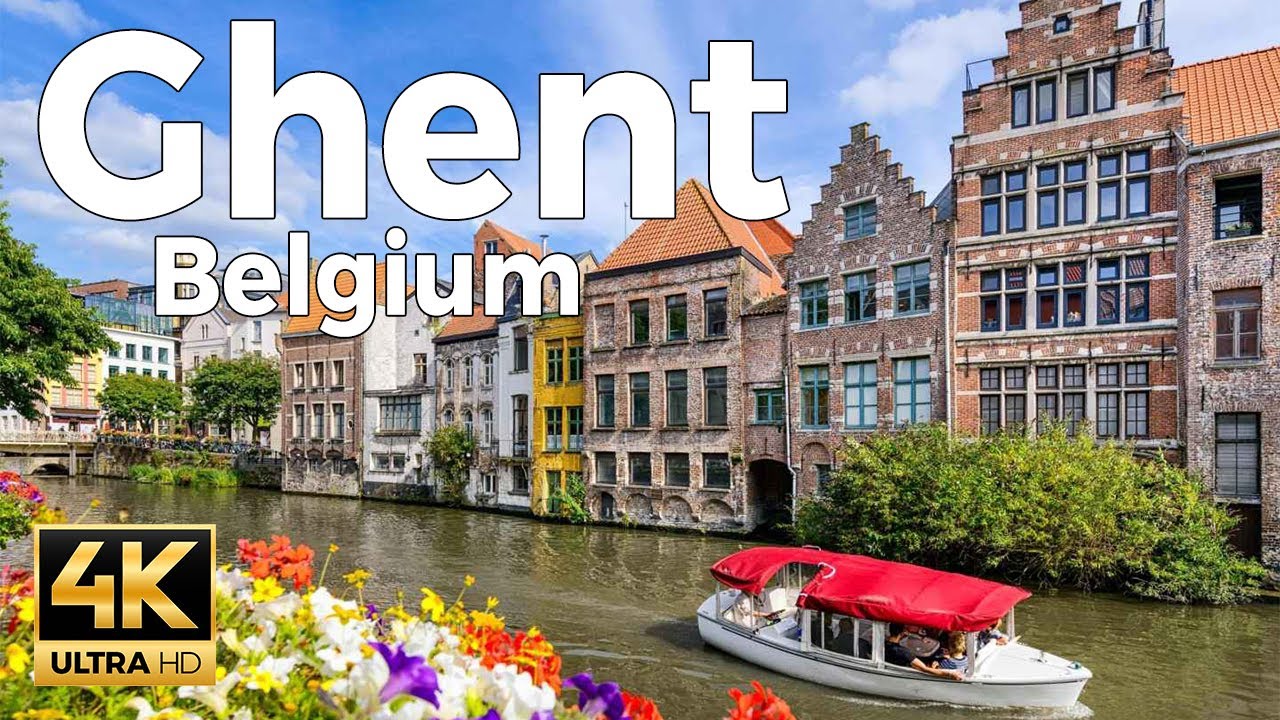 Immersive street-level walking tour through Ghent Graslei, Belgium, showcasing authentic urban landscapes, local architecture, and the vibrant atmosphere of the city's neighborhoods