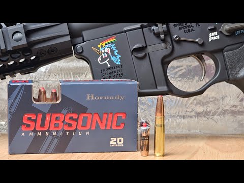 SUBSONIC THAT DOESN’T SUCK?! 300 Blackout Hornady Subsonic 190gr SUB-X Ammo Test