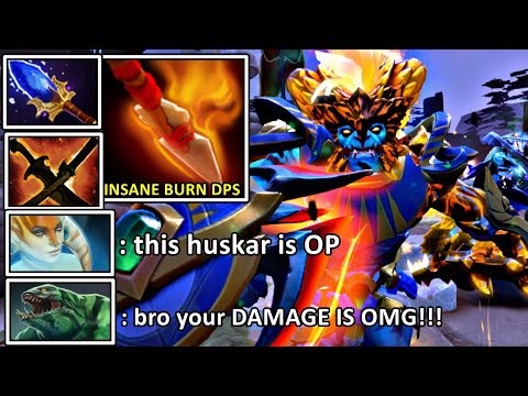INSANE BURN DPS Mid [ Huskar ] IMBA With Aghs Scepter 100% Delete - GAMEPLAY