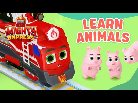 Learn Animals with Rescue Red 🐷 | Mighty Express Games | Cartoons for Kids