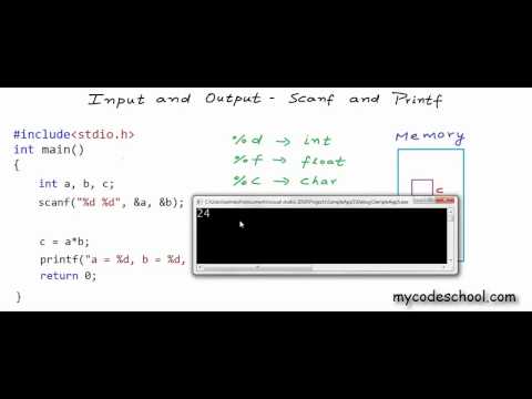 Input and Output Printf and Scanf C Programming Tutorial 06