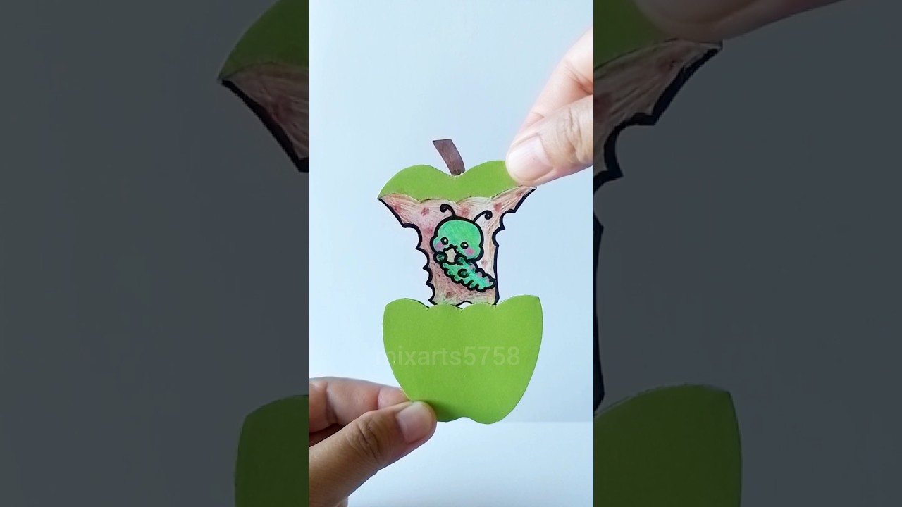 Diy fun  paper apple #shorts #art #diy #craft