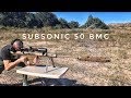 Suppressed Barrett M107A1 with SUBSONIC 50 BMG