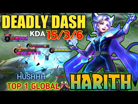 15 KILL 5K+ MATCH !! HARITH BEST BUILD 2023, Top 1 Global HARITH Gameplay 2023 - Mobile Legends