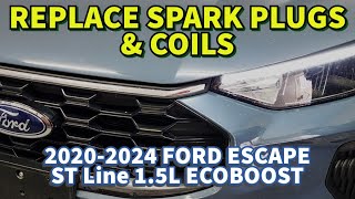 2020-2024 FORD ESCAPE STLine 1.5L, Replace Spark Plugs and Coils (Dragon B)