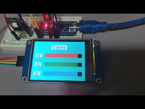 DISPLAY NEXTION GERANDO COR COM SLIDER