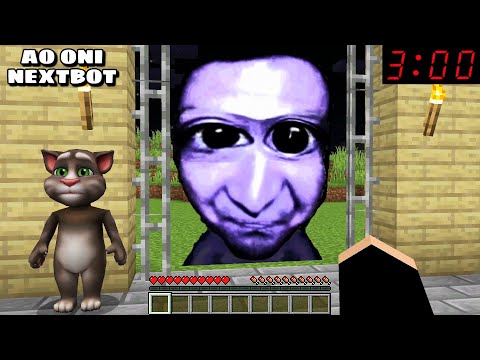 AO ONI NEXTBOT BLUE DEMON CHASED ME in Minecraft - Gameplay - Coffin Meme