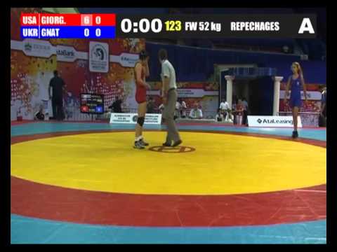 2012 Cadet Worlds 52kg - Francesca Giorgio (USA) vs. Liudmyla Gnat (UKR)