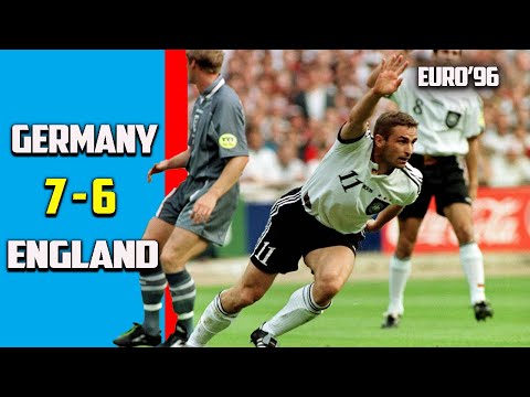 England vs Germany 6 - 7 Highlights Semi Finals Euro'96