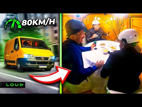 JANTAR DENTRO DA VAN À 80KM/h!!