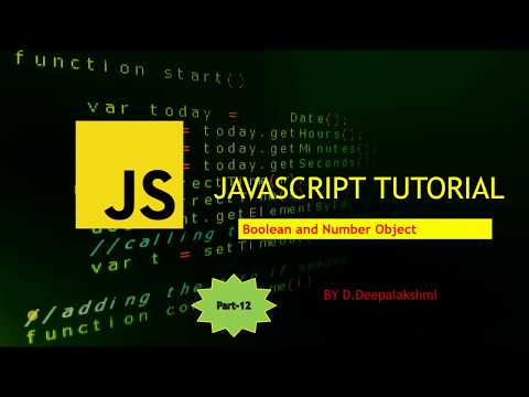 Javascript Tutorial Session 12 Boolean And Number Object