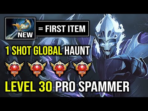 NEW Level 30 Spectre Spammer First Item Echo Sabre 1 Shot Global Haunt 100% Can't Kill Dota 2