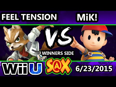 S@X 103 - Feel Tension (Fox) Vs. Mik! (Ness) - Smash Wii U - Smash 4
