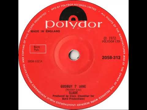 UK New Entry 1972 (223) Slade - Gudbuy T' Jane