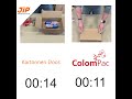 Autolock doos 304x216x130-220mm Bruin 3mm A4 Colompac met sluitstrip. CP 141.201